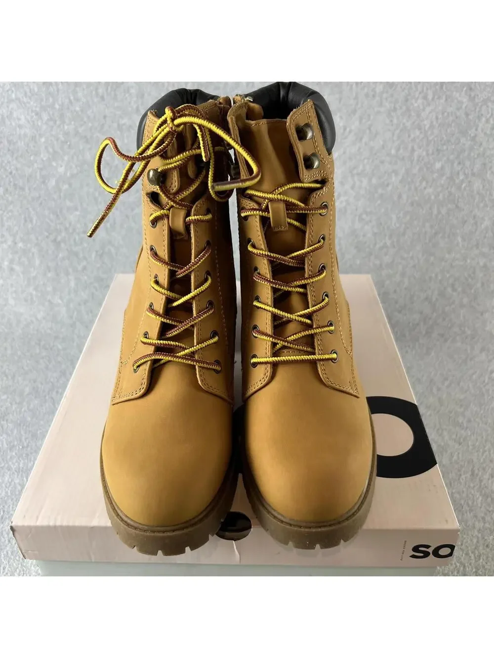 SO Ankle Boots Women's Size 9.5 Combat Block Heels Boots New
